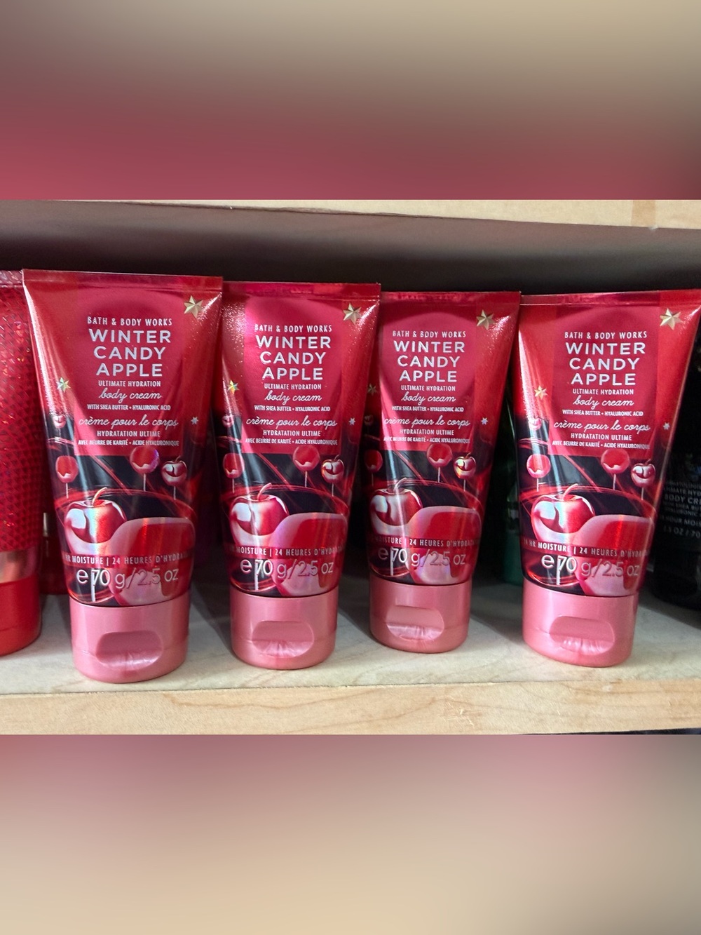 4 Bath & Body Works Winter Candy Apple Red Body Cream